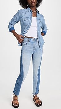 Levi's Women's 501 Spliced Jeans, Parallel Universe Indigo, Blue